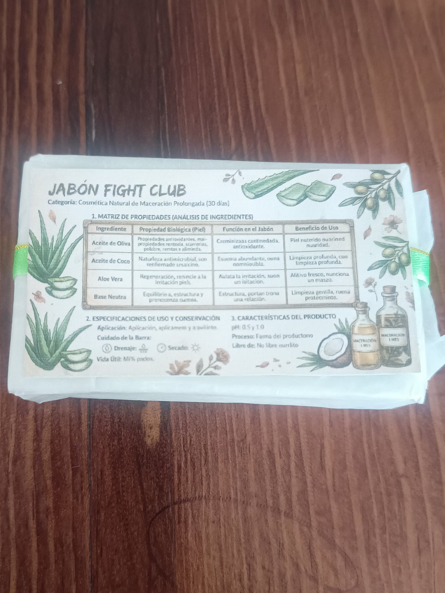 Jabón Artesanal Fight Club (75g) - Gel de Aloe Vera -EDICIÓN CARTEL CINEMATOGRÁFICO