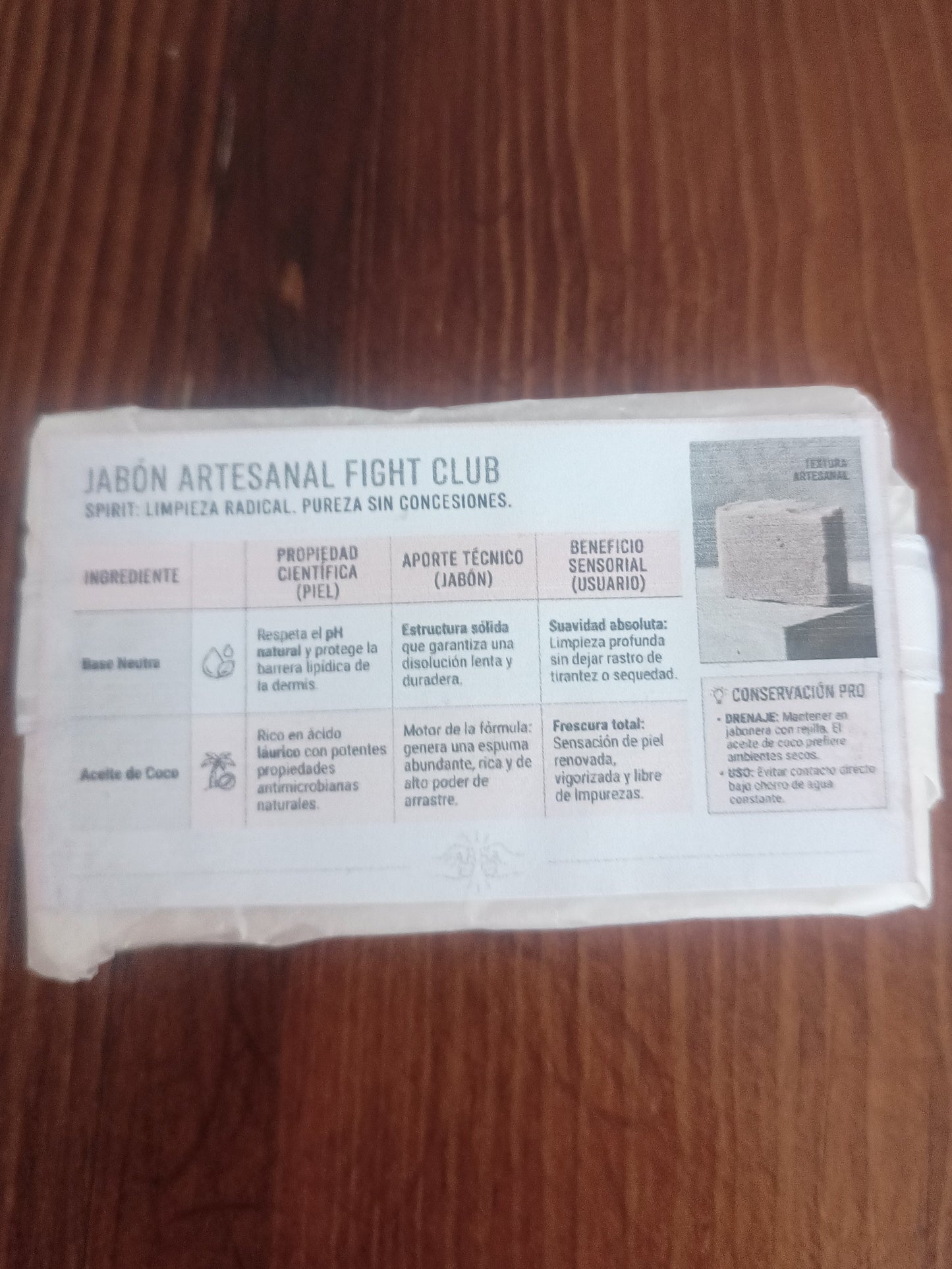 Jabón Artesanal Fight Club (78g) - Aceite de coco -EDICIÓN CARTEL CINEMATOGRÁFICO