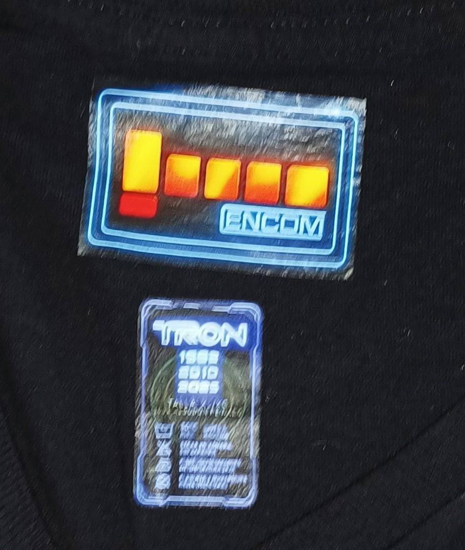 Playera de Algodón Peinado Glow Azul Hielo Unisex Inspirada en Tron