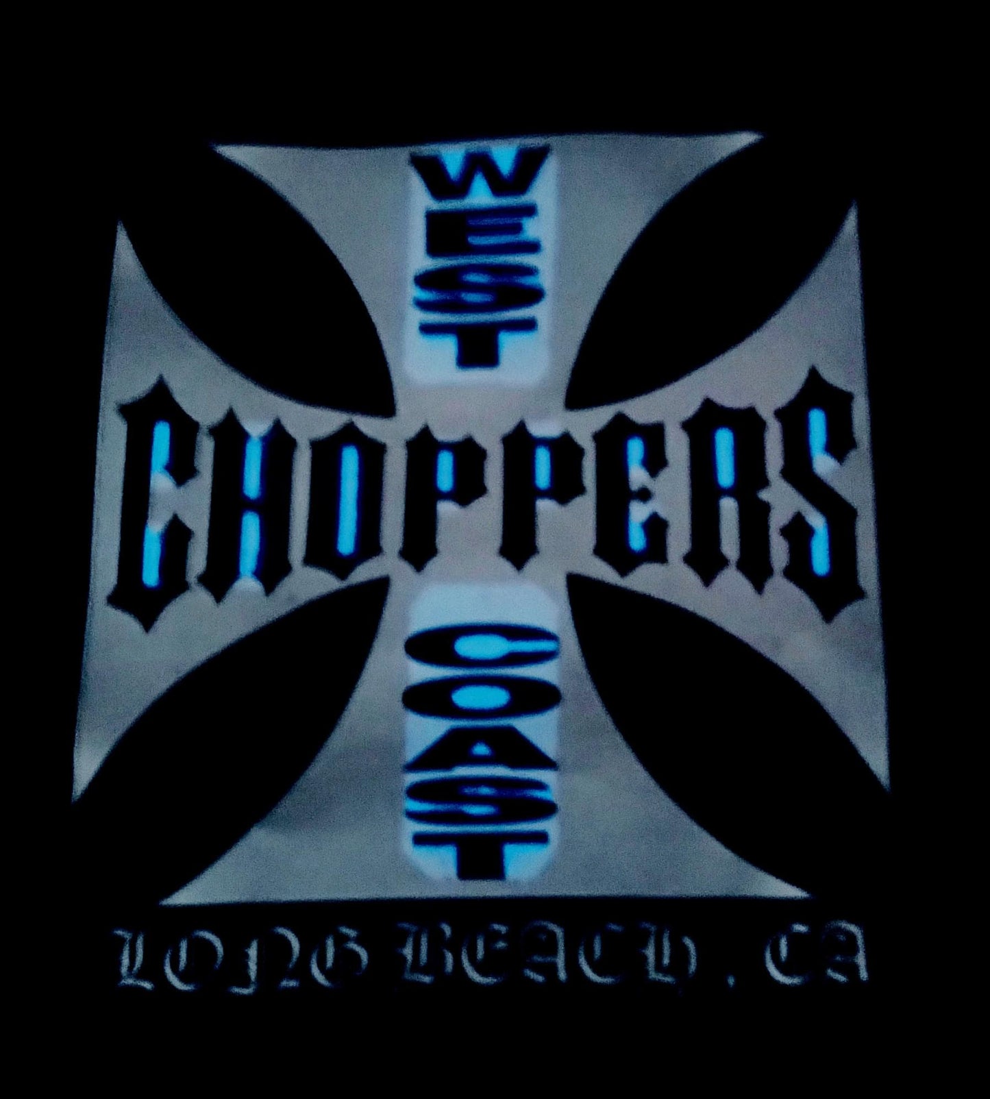 Playera "R34 Nitro" – Edición West Coast Choppers x 2 Fast 2 Furious – Azul Hielo Fotoluminiscente