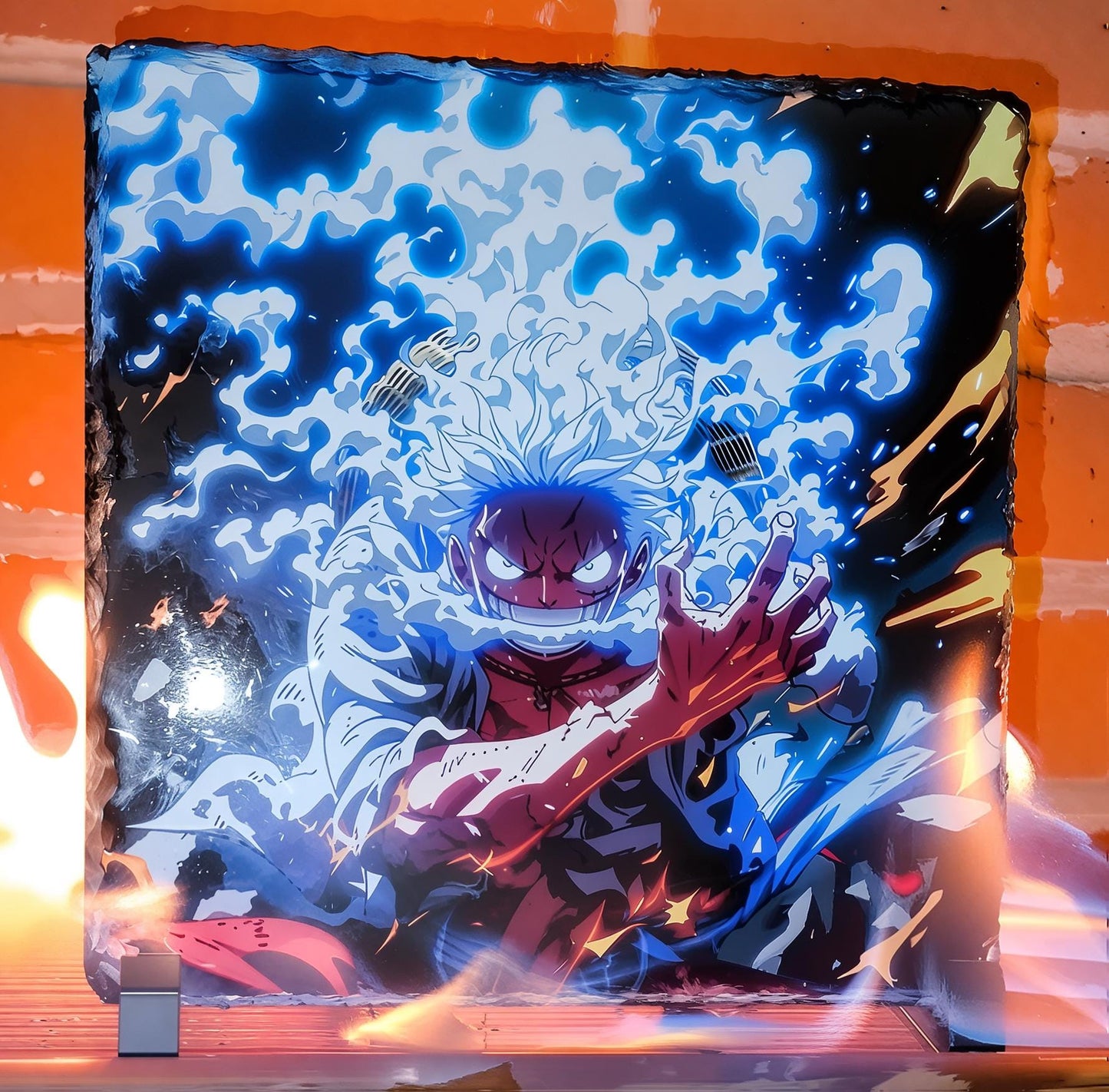 Impresión láser en piedra- Mugiwara no Luffy Gear 5