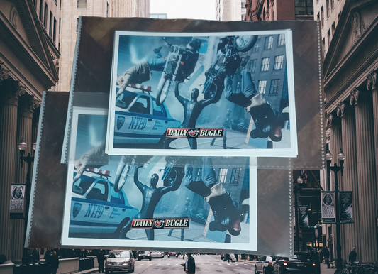 Set de 4 fotos Spiderman 3 El hombre araña de negro