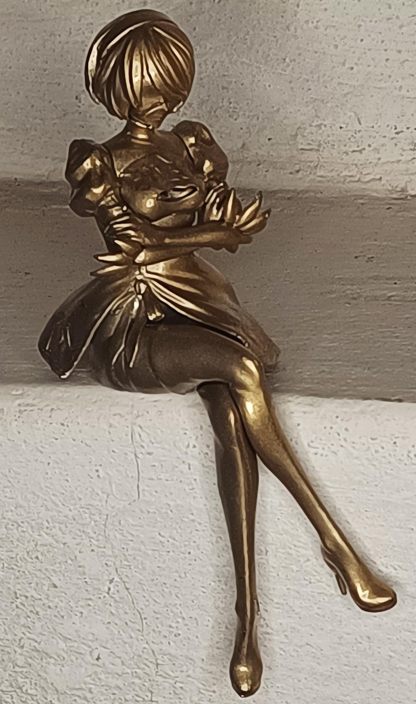 Figura 2B Nier Automata 15cm Edición Oro Platinado Custom Con Caja