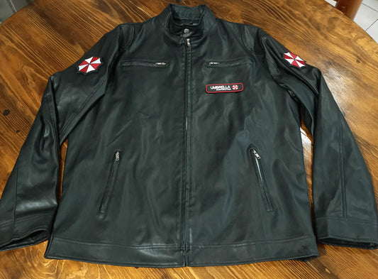 Chaqueta Resident Evil Umbrella Corporation - Parches de Velcro Removibles y Sello de Goma 3D