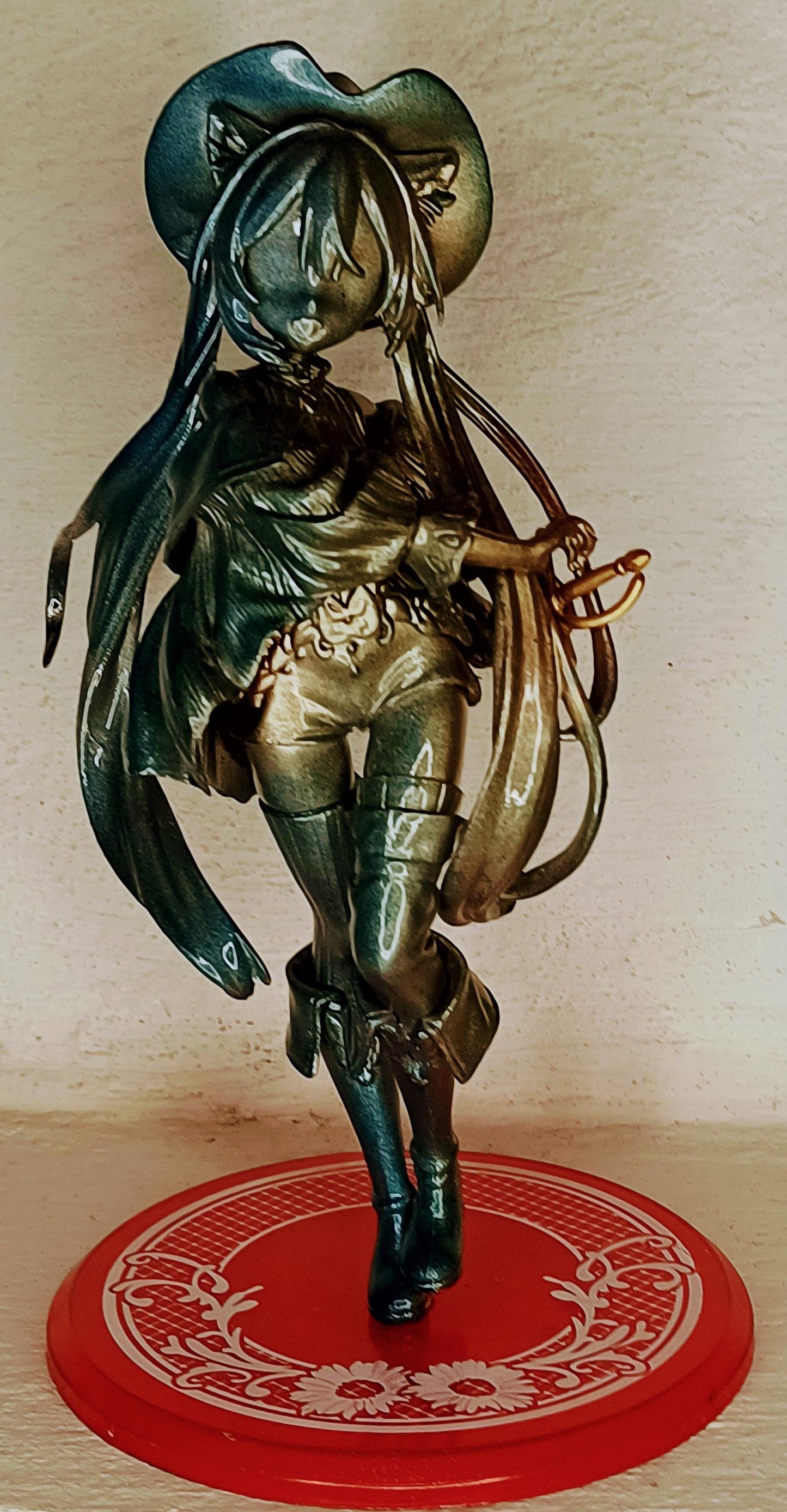Figura Hatsune Miku Wonderland 19cm Edición Custom Metálica Con Caja Intervenida