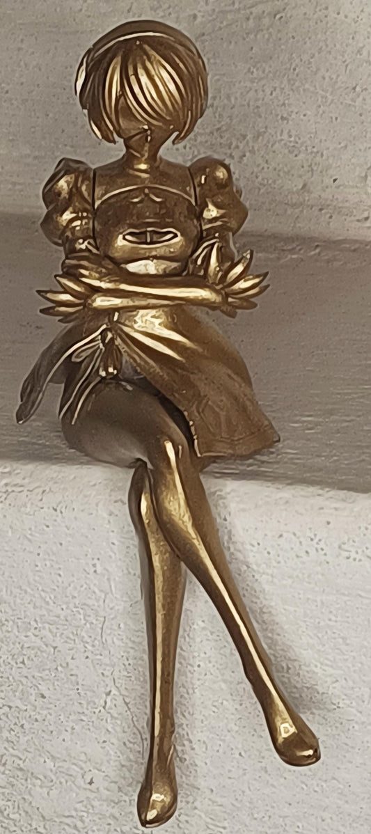 Figura 2B Nier Automata 15cm Edición Oro Platinado Custom Con Caja