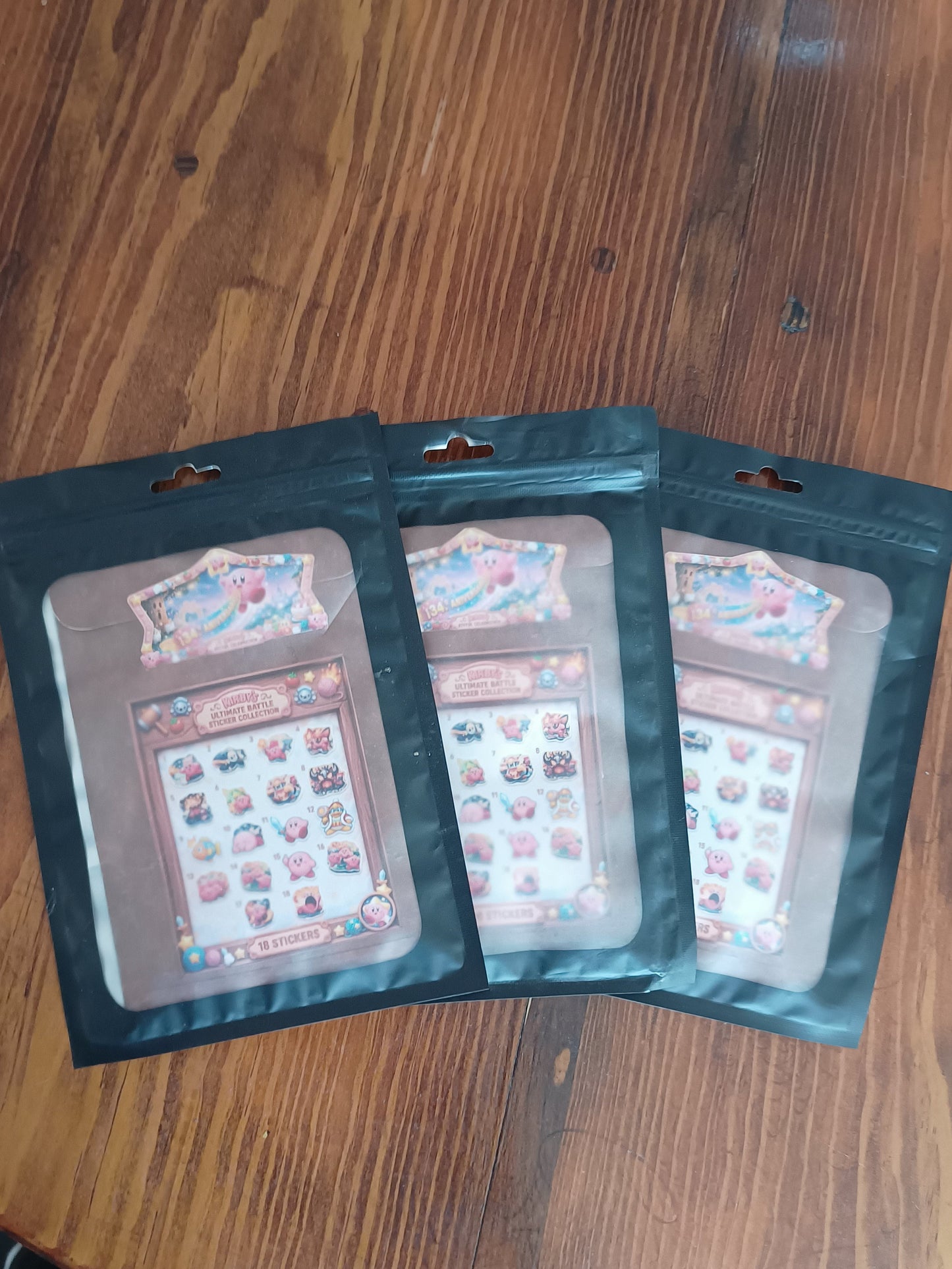 Set 18 Stickers Kirby 34.º Aniversario: Papel Foto + Enmicado Premium