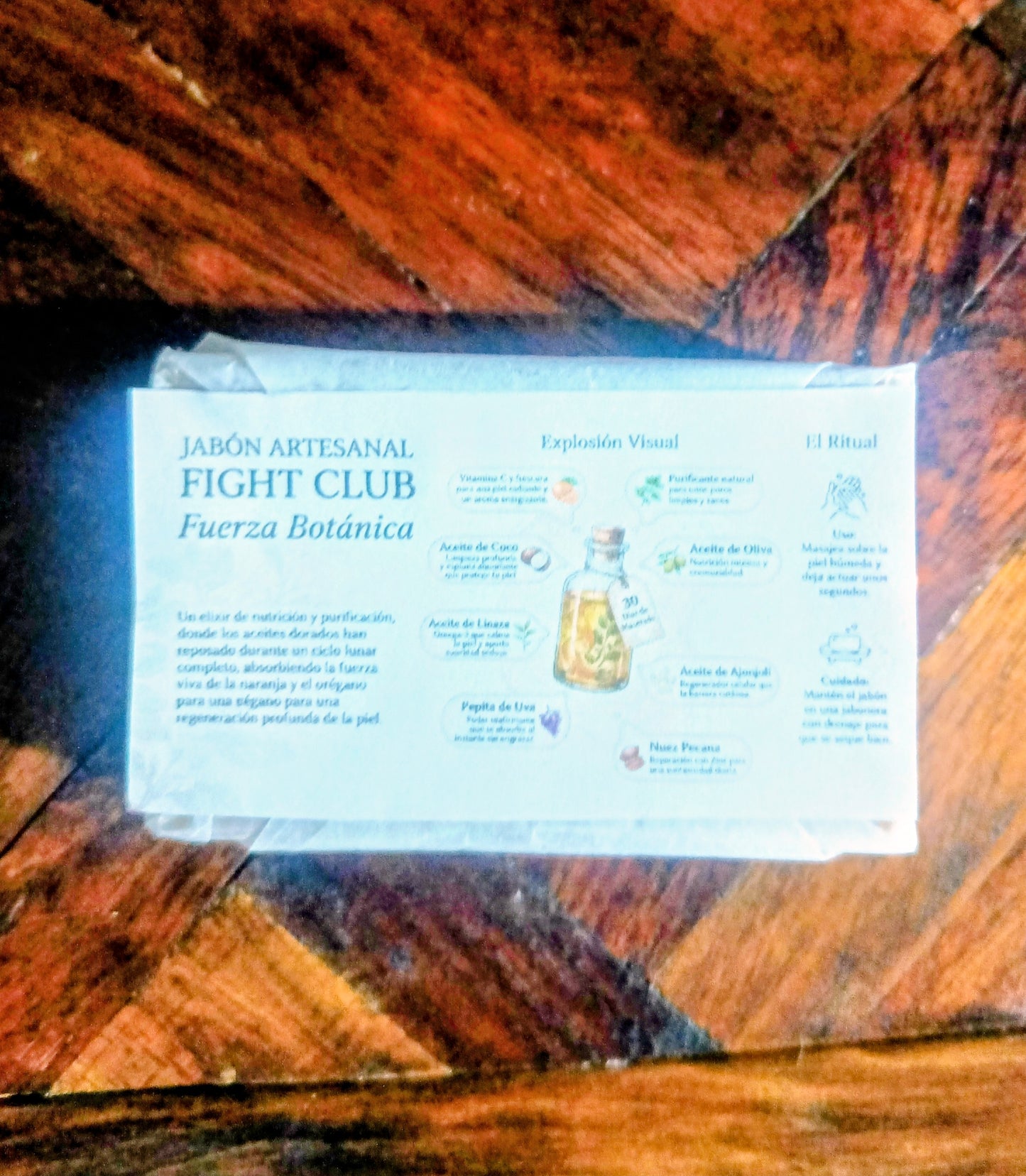 Jabón Artesanal Fight Club (64g) - Macerado de Naranja -EDICIÓN CARTEL CINEMATOGRÁFICO