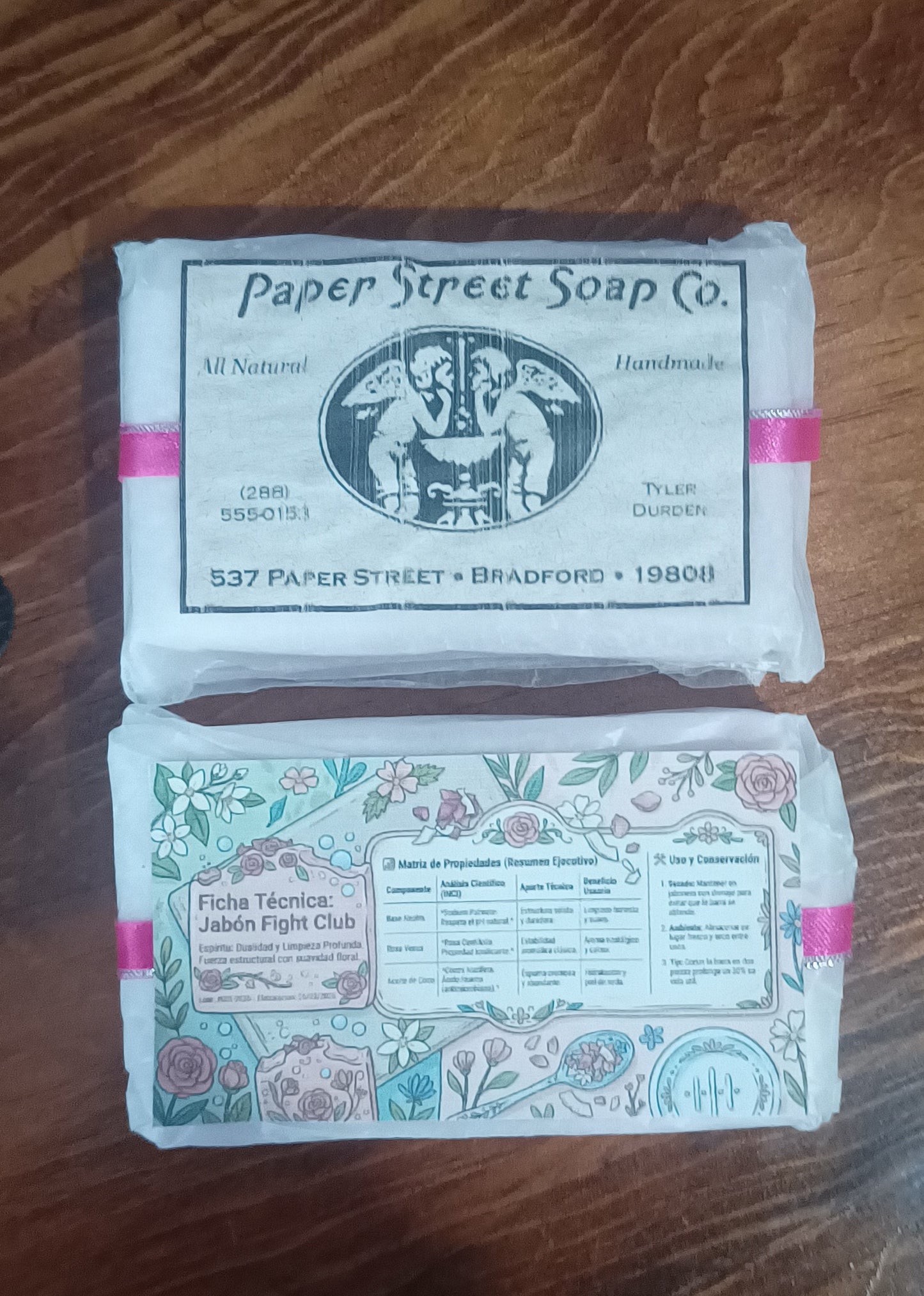 Jabón Artesanal Fight Club (64g) - Macerado de Rosa Venus -EDICIÓN CARTEL CINEMATOGRÁFICO