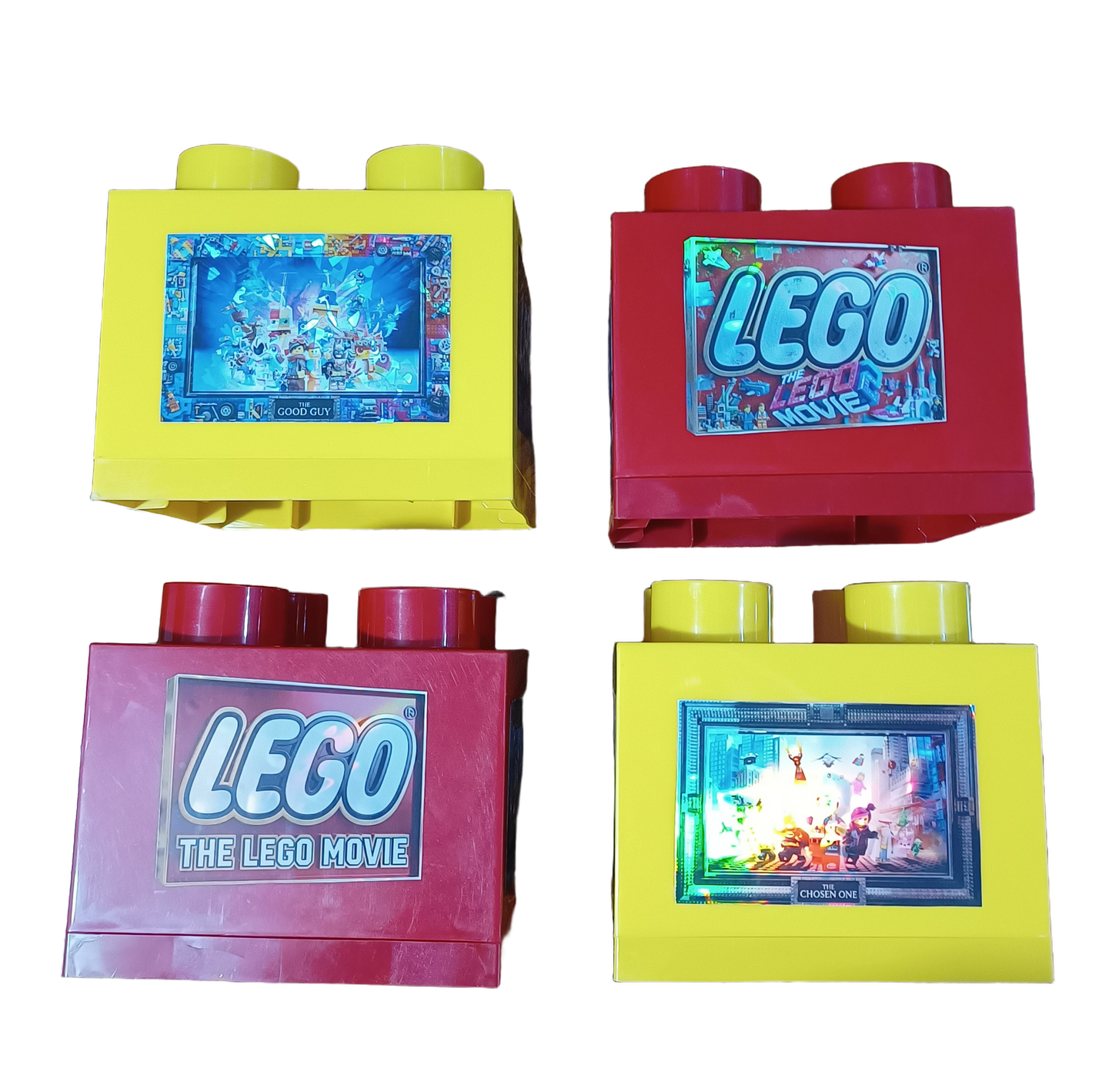 Cubo Conmemorativo THE LEGO MOVIE & THE LEGO MOVIE 2  Edición Holográfica  15 × 15 × 11 cm