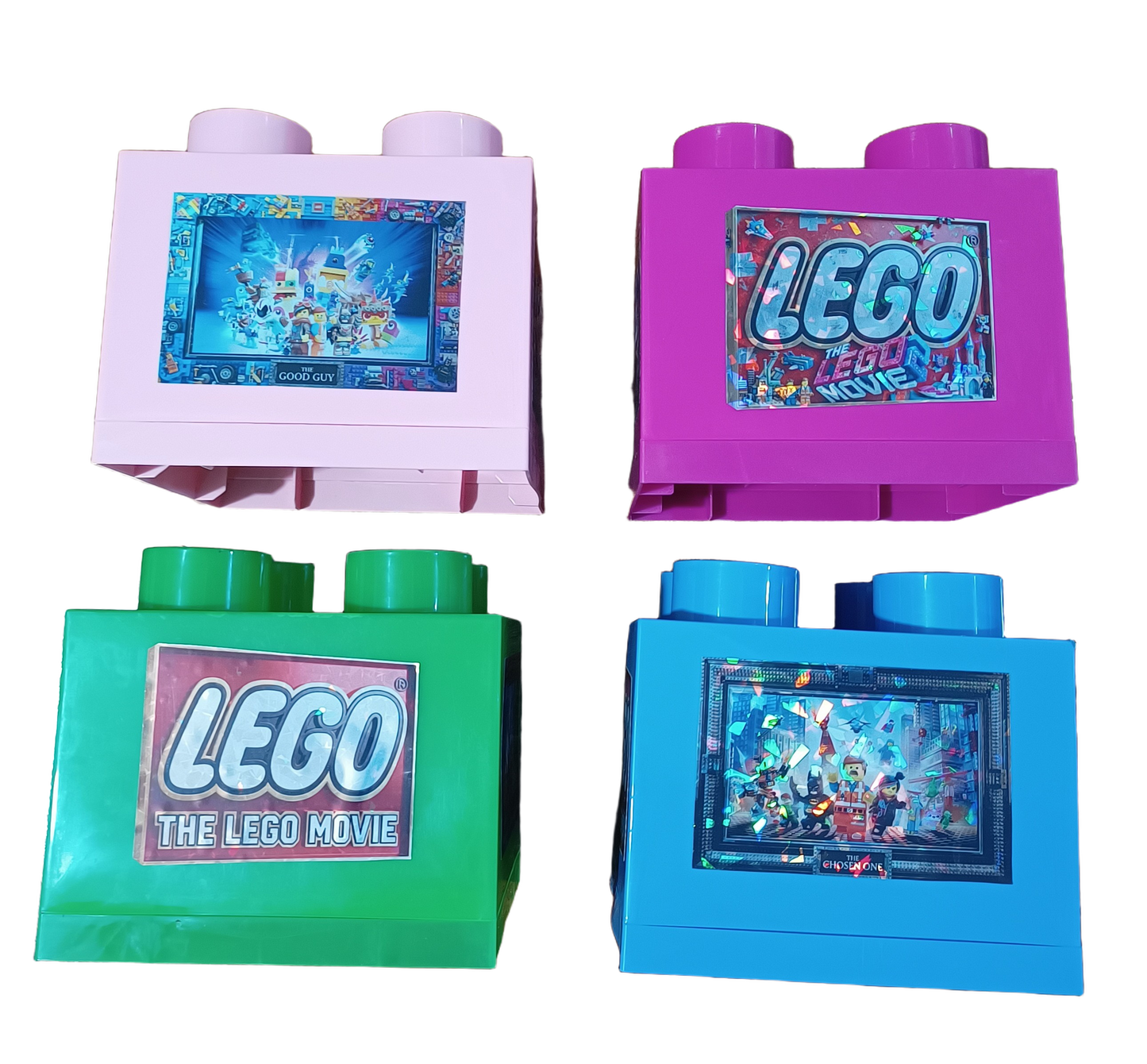 Cubo Conmemorativo THE LEGO MOVIE & THE LEGO MOVIE 2  Edición Holográfica  15 × 15 × 11 cm