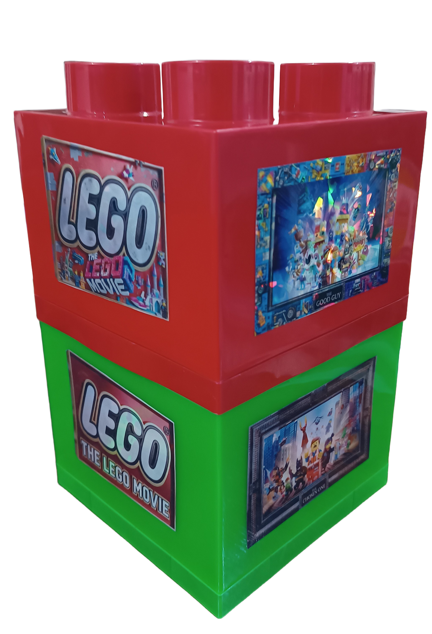 Cubo Conmemorativo THE LEGO MOVIE & THE LEGO MOVIE 2  Edición Holográfica  15 × 15 × 11 cm