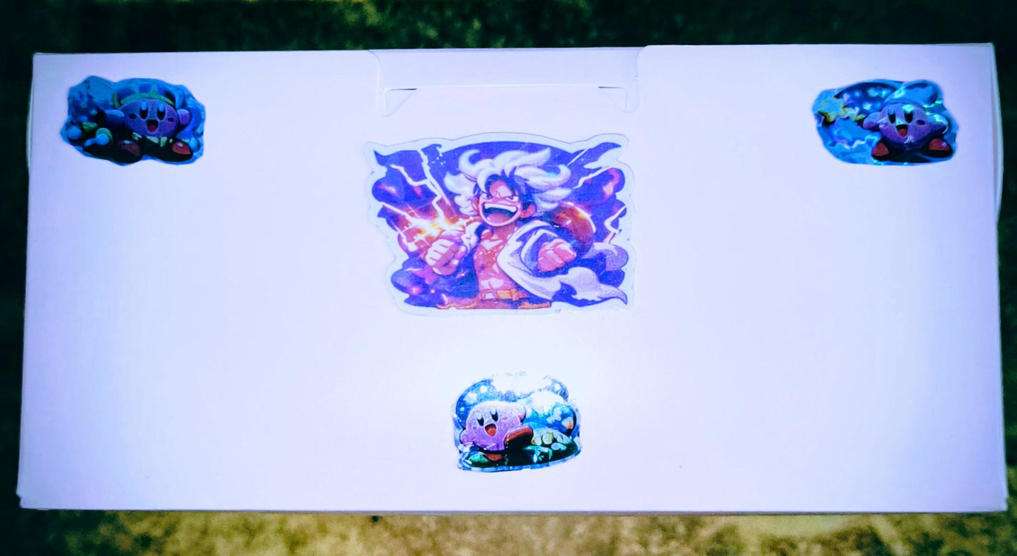 Kirby Llavero Hecho a Mano con Sombrero de Luffy | Edición Conmemorativa Anime & Videojuego