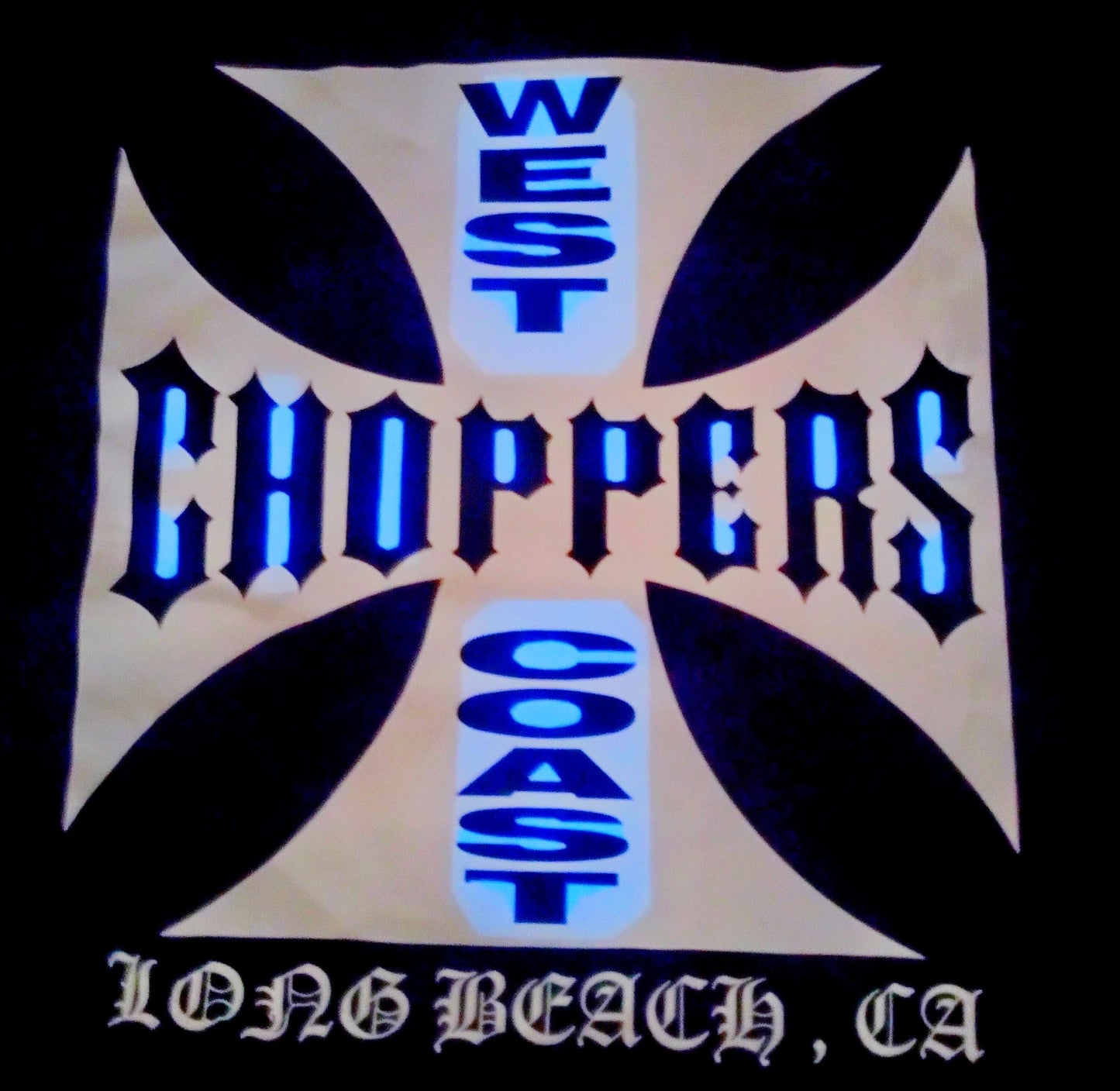 Playera "R34 Nitro" – Edición West Coast Choppers x 2 Fast 2 Furious – Azul Hielo Fotoluminiscente