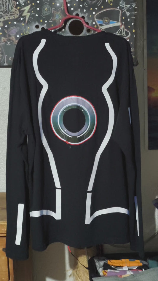Playera de Algodón Peinado LED Glow Unisex – Inspirado en Tron/LED Glow Shirt