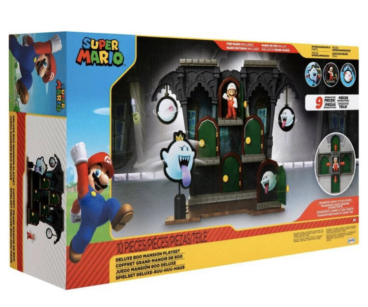 Nuevo juego sellado 2020 Super Mario Bros. Boo Mansion Deluxe con Fire Mario (Licencia Oficial)